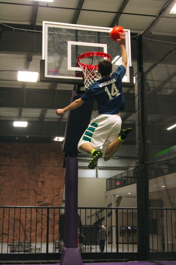 Channel your inner Michael Jordan in our basketball trampoline park